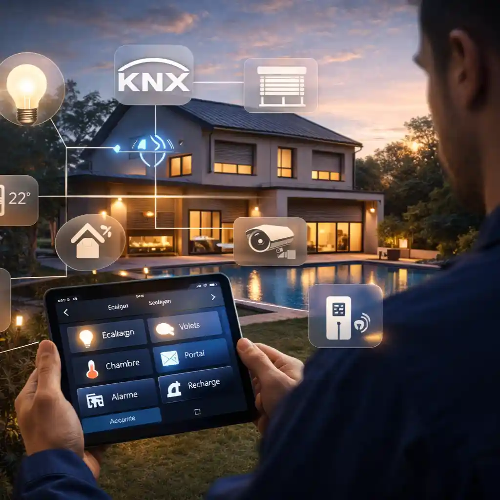 installation domotique complete KnX par un electricien certifié