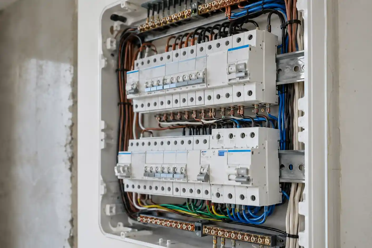 tableau electrique aux normes nf c 15 100 avec disjoncteurs differentiels installes par electrizen