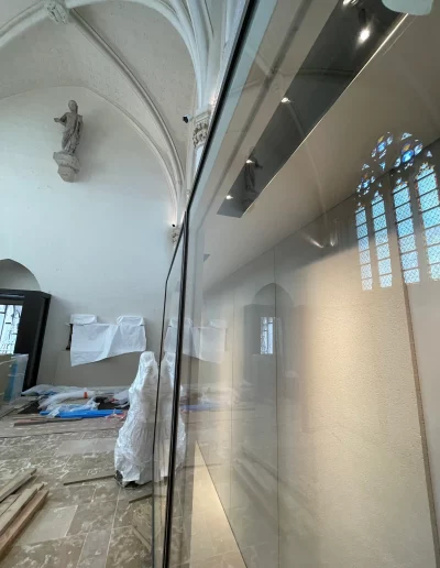 integration led vitrine sur mesure musee chantier electrizen