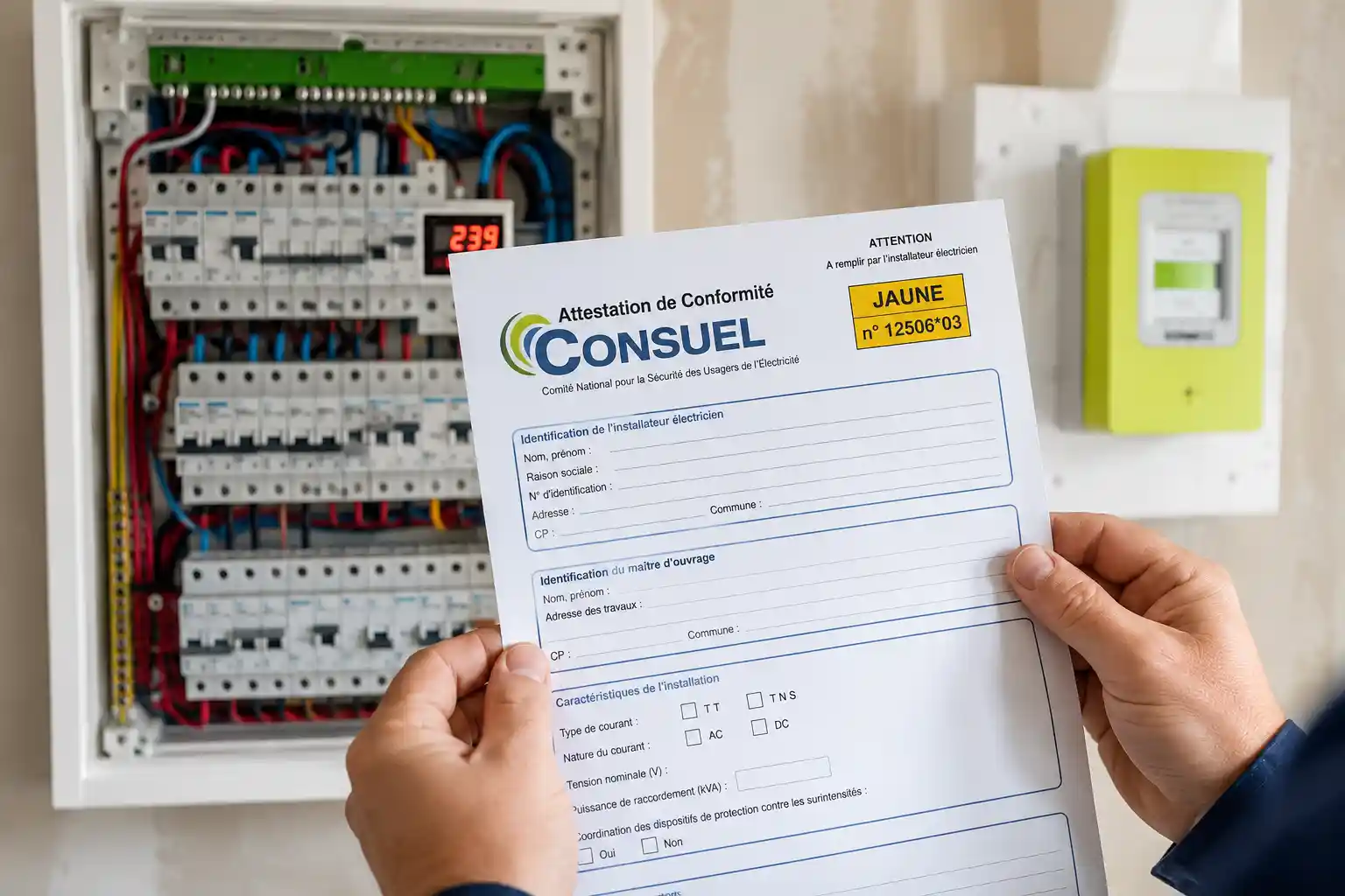 tableau-electrique-neuf-conforme-attestation-consuel tableau electrique neuf conforme attestation consuel