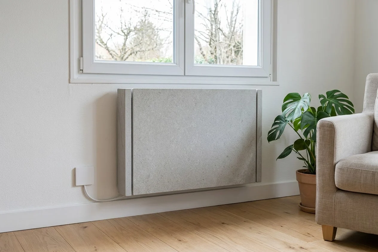 radiateur inertie seche facade pierre